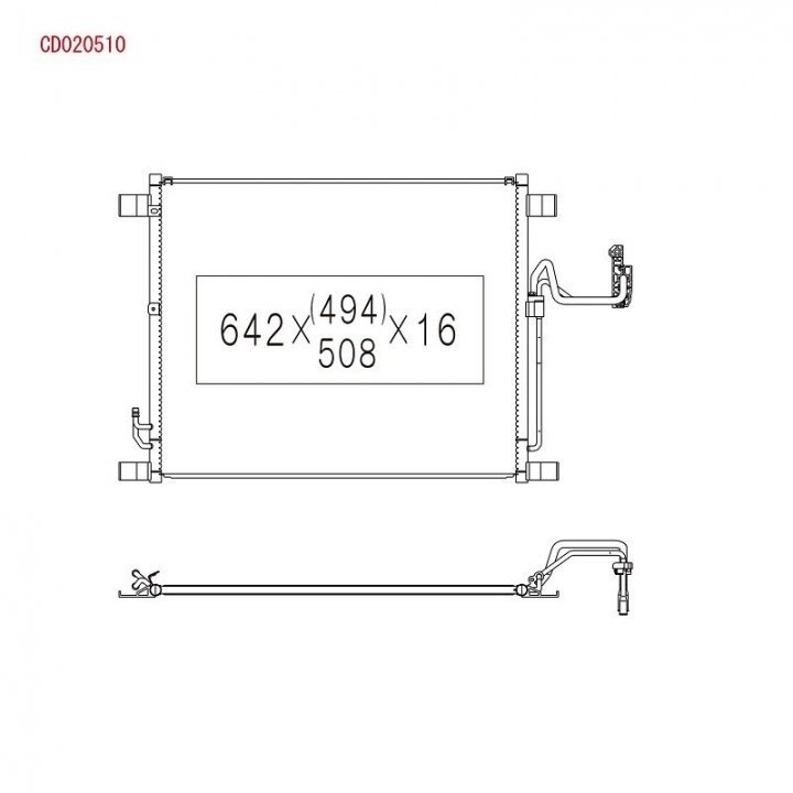 Радіатор кондиціонера у зборі KOYORAD CD020510 (фото 1)