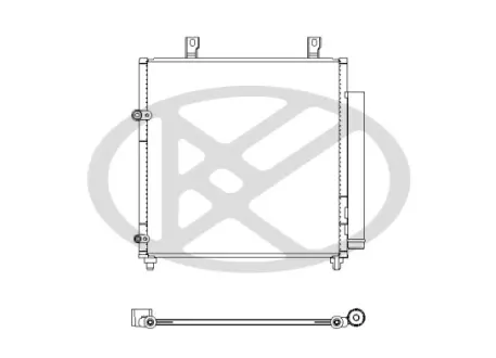 Конденсатор кондиционера (с осушителем) MITSUBISHI MIRAGE - SPACE STAR VI, MIRAGE VI 1.0-1.2 05.12- KOYORAD CD031211