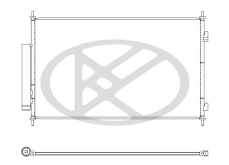 Радиатор кондиционера в сборе. KOYORAD CD081010