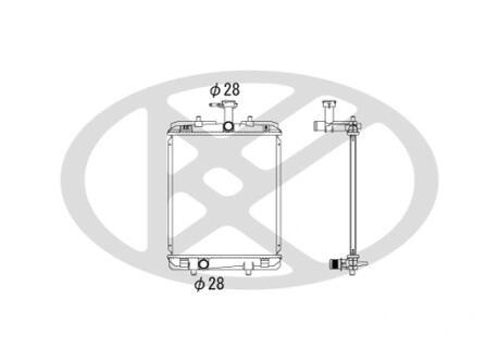 Радиатор охлаждения двигателя KOYORAD PL011955