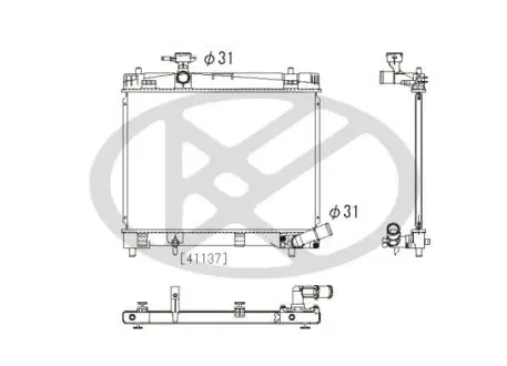 Радіатор охолодження двигуна KOYORAD PL012628
