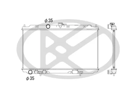 Радиатор двигателя (мкпп) NISSAN PRIMERA 2.0 03.02- KOYORAD PL021772R