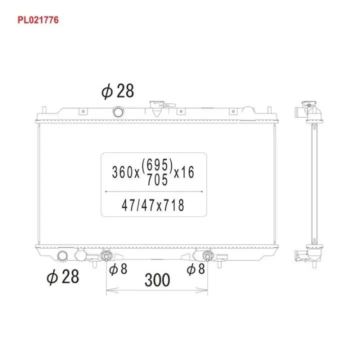 Фото 1 - Радиатор охлаждения двигателя KOYORAD PL021776 Радиатор охлаждения двигателя KOYORAD PL021776 (фото 1)