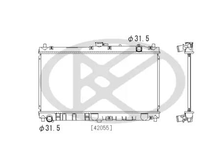 Радіатор двигуна mazda mx-5 ii 1.6/1.8 05.98-10.05 KOYORAD PL060650