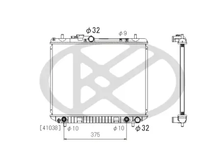 Радіатор двигуна (акпп) DAIHATSU TERIOS 1.3 10.97-10.00 KOYORAD PL072416R