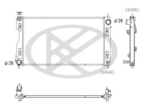 Радиатор охлаждения двигателя KOYORAD PL093470