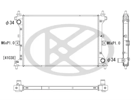 Радіатор двигуна SUZUKI SX4 S-CROSS, VITARA 1.0-1.4 09.15- KOYORAD PL103661