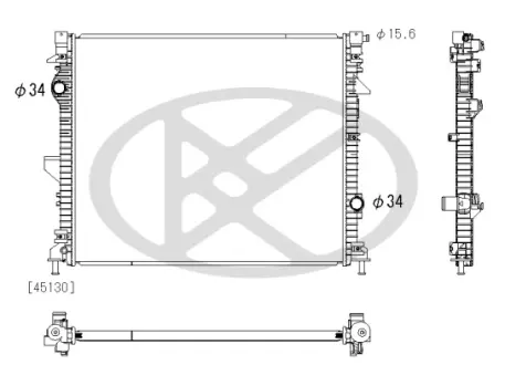 Радиатор двигателя FORD USA EDGE 3.7 09.10-12.13 KOYORAD PL323384