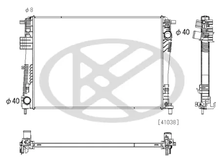 Радіатор двигуна chrysler pacifica 3.6 08.17- KOYORAD PL333378