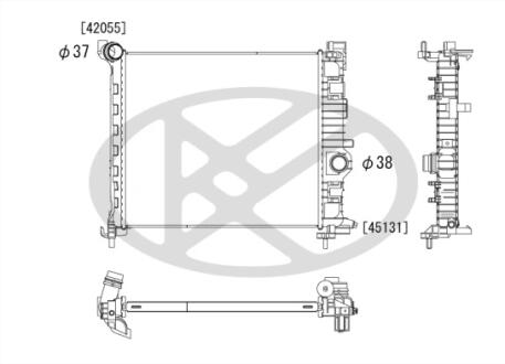 Радиатор (мкпп) OPEL MERIVA B 1.3D/1.7D KOYORAD PL462795