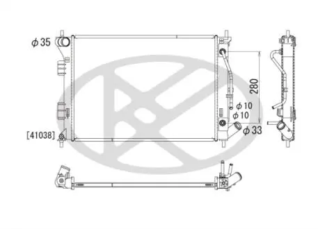Радіатор охолодження двигуна KOYORAD PL812856