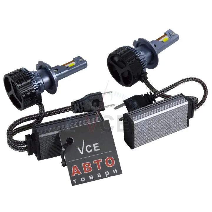 Лампи LED R20 H7 12-24V, 100W, 6000K/ радіатор + вентилятор/ контролер температури Квант 370025372 (фото 1)