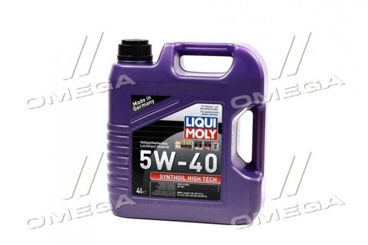 Моторне масло SAE 5W-40 SYNTHOIL HIGH TECH (API SM/CF;ACEA A3-04/B4-04, MB 229.3) LIQUI MOLY 1915/2194 (фото 1)