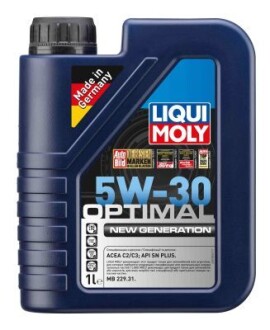 Lm 1л optimal new generation 5w-30 масло мотор. синтетичний acea c2/c3, api sn plus, mb 229.31 LIQUI MOLY 39030