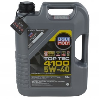 Моторное масло SAE 5W-40 TOP TEC 4100 5л LIQUI MOLY 7501/9511