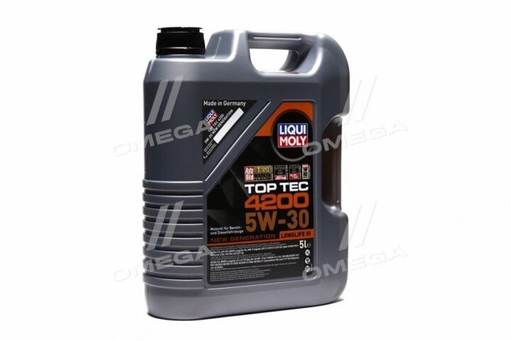 Мастила моторні TOP TEC 4200 5W-30 API SM/CF ACEA A3-04/B4-04/C3-04 (Каністра 5л) LIQUI MOLY 7661/8973 (фото 1)