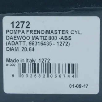 Главный тормозной цилиндр LPR 1272