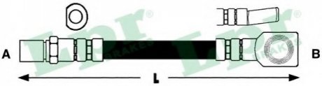 Тормозной шланг LPR 6T46537 (фото 1)