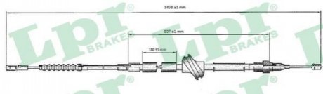 Трос, стояночная тормозная система LPR C0033B