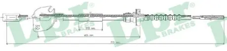 Трос сцепления LPR C0050C