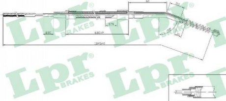 Трос, стоянкова гальмівна система LPR C0067B