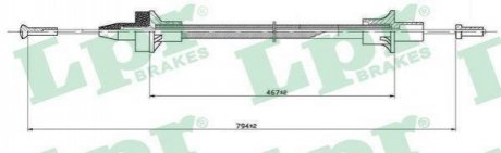 Трос, управління зчепленням LPR C0076C (фото 1)
