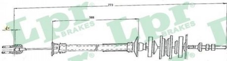 Трос, управление сцеплением LPR C0167C