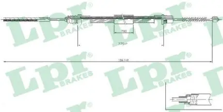 Трос, стоянкова гальмівна система LPR C0209B