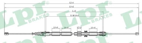 Трос ручного гальма LPR C0263B