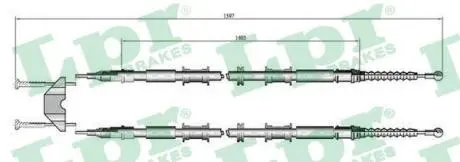 Трос, стоянкова гальмівна система LPR C0549B