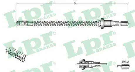 Трос ручного тормоза LPR C0556B