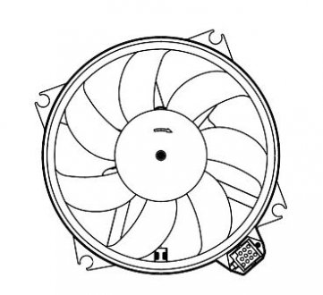 Вентилятор, охолодження двигуна LUZAR LFK 0914 (фото 1)