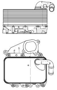 Масляный радиатор, двигательное масло LUZAR LOc 1839 (фото 1)