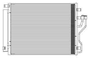 Радиатор кондиционера с ресивером для а/м kia sportage iii/hyundai ix35 (10-) d (тип halla) LUZAR LRAC 0825 (фото 1)