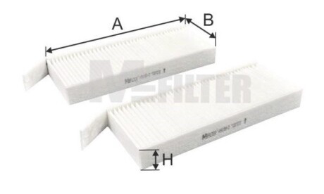 Фильтр салона peugeot 308 13-(к-кт 2 шт) M-FILTER K 9199-2