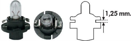 Автолампа magneti marelli b2,4w bx8,4d 1,2w прозрачна MAGNETI MARELLI 002053000000