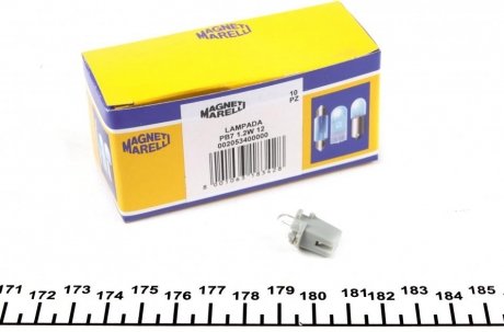 Автолампа magneti marelli b2,4w b8,7d 1,2w прозрачная MAGNETI MARELLI 002053400000