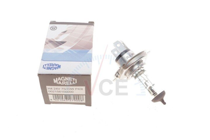 Автолампа magneti marelli h4 p43t 70 w 75 w прозрачная MAGNETI MARELLI 002156100000 (фото 1)