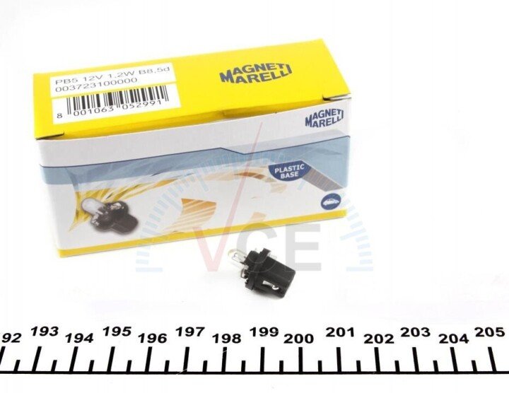 Автолампа magneti marelli b2,4w b8,5d 1,2w прозора MAGNETI MARELLI 003723100000 (фото 1)