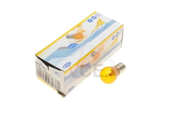 Автолампа magneti marelli py21w bau15s 21 w оранжевая MAGNETI MARELLI 008507100000 (фото 1)