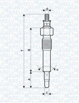 Свічка розжарення MAGNETI MARELLI 062583202304 (фото 1)