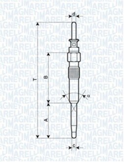 Bmw свічка розжарення e46,e90,e60,e65,e83 MAGNETI MARELLI 062900039304 (фото 1)