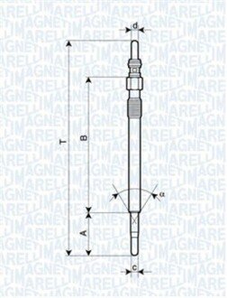 Свічка розжарювання MAGNETI MARELLI 062900047304