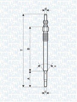 Свічка розжарювання MAGNETI MARELLI 062900048304