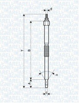Свеча накаливания MAGNETI MARELLI 062900054304