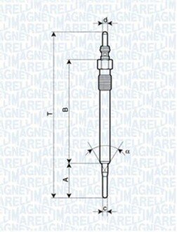 Свеча накаливания MAGNETI MARELLI 062900061304