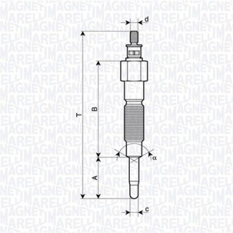 Nissan свічка розжарювання patrol 2.8td 97- MAGNETI MARELLI 062900142304