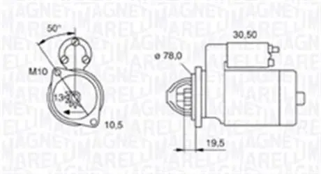 Стартер opel astra/meriva 1.7di/cdti 1.4kw MAGNETI MARELLI 063721158010