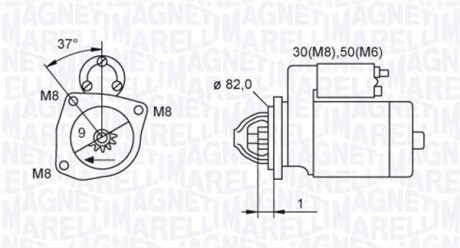 Citroen стартер jumper 02- MAGNETI MARELLI 063721389010