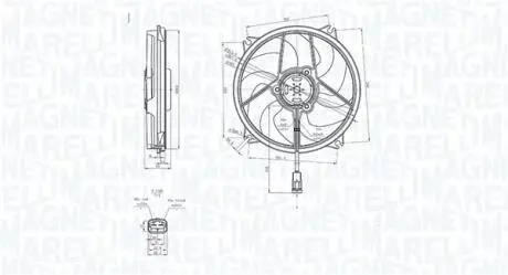 Вентилятор радиатора (электрический) MAGNETI MARELLI 069422839010